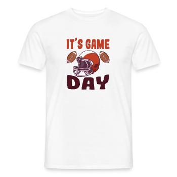 Tackle Footballer It's Game Football - Männer T-Shirt - Weiß - Vorne - AI Model Male 178 dark (178cm)