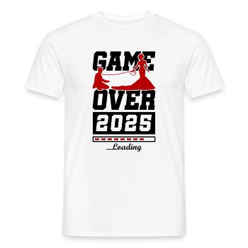 Wedding Loading 2025 Game Over - T-shirt homme - blanc - Devant - AI Model Male 178 dark (178cm)