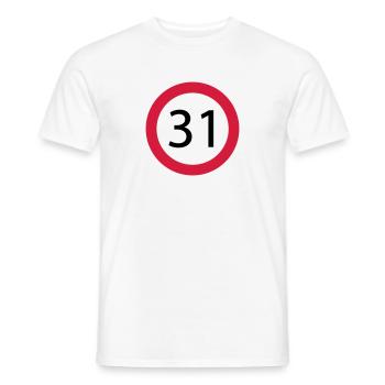 31 - T-shirt homme - blanc - Devant - AI Model Male 178 dark (178cm)