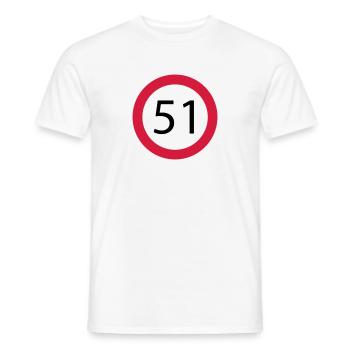 51 - T-shirt homme - blanc - Devant - AI Model Male 178 dark (178cm)