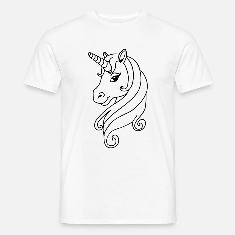 Unicorn - Einhorn - Männer T-Shirt - Weiß