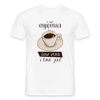 Amateurs de café - Espresso - Café - Genussdesign - T-shirt homme - blanc - Devant - AI Model Male 178 dark (178cm)