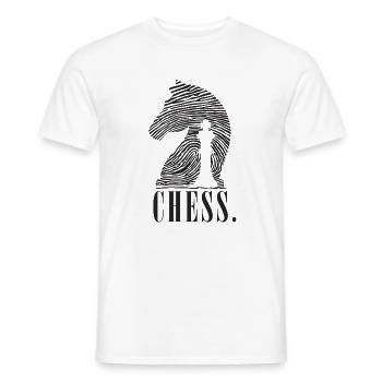 Chess DNA finger imprint - Men's T-Shirt - white - Front - AI Model Male 178 dark (178cm)