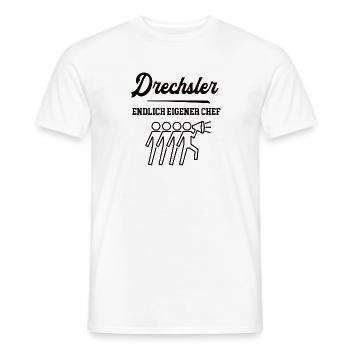 Drechsler Chef Selbstständigkeit Firma Gründen - Männer T-Shirt - Weiß - Vorne - AI Model Male 178 dark (178cm)