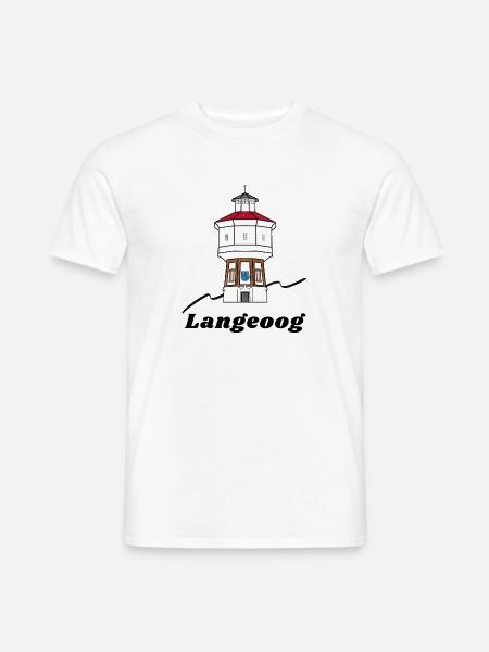 Leuchtturm Langeoog - Männer T-Shirt - Weiß