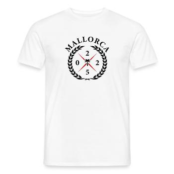 Mallorca 2025 - Men's T-Shirt - white - Front - AI Model Male 178 dark (178cm)
