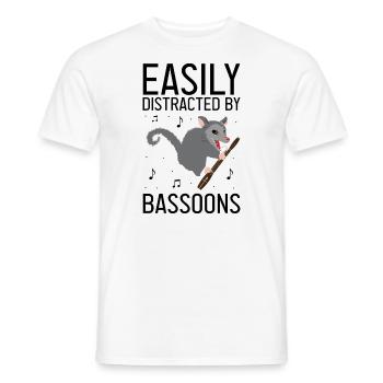 Bassoon Wind Instrument Design for Bassoonist - Men's T-Shirt - white - Front - AI Model Male 178 dark (178cm)