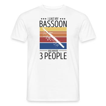 Bassoonist design for woodwind orchestra - Men's T-Shirt - white - Front - AI Model Male 178 dark (178cm)