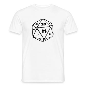 dés 12 pages - T-shirt homme - blanc - Devant - AI Model Male 178 dark (178cm)