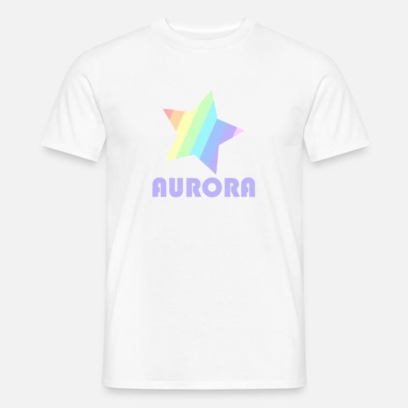 Aurora pastell stella - Männer T-Shirt - Weiß