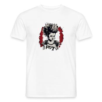Weiblicher Punkrock - Männer T-Shirt - Weiß - Vorne - AI Model Male 178 dark (178cm)