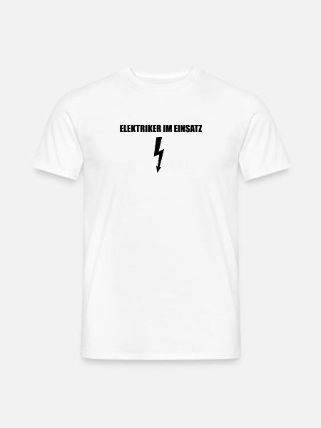 Elektriker im Einsatz - Männer T-Shirt - Weiß
