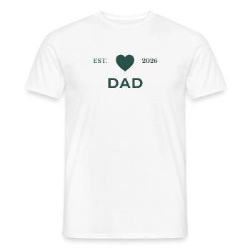 Dad established 2026 - Men's T-Shirt - white - Front - AI Model Male 178 dark (178cm)