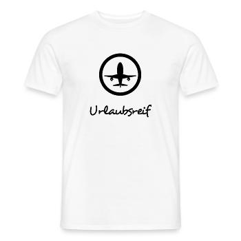 Urlaubsreif - dunkel - Männer T-Shirt - Weiß - Vorne - AI Model Male 178 dark (178cm)
