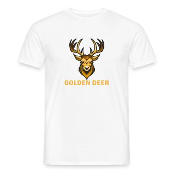 Golden Deer - Männer T-Shirt - Weiß - Vorne - AI Model Male 178 dark (178cm)