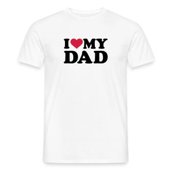 I love my Dad - T-shirt homme - blanc - Devant - AI Model Male 178 dark (178cm)