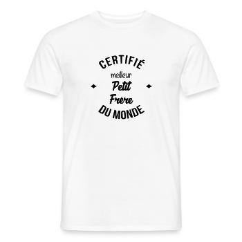 Brother Bruder Frère Baby Bébé Frere Birth - Men's T-Shirt - white - Front - AI Model Male 178 dark (178cm)