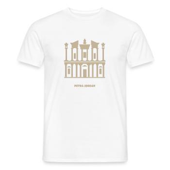Petra Jordan Landmark Idée cadeau de voyage - T-shirt homme - blanc - Devant - AI Model Male 178 dark (178cm)