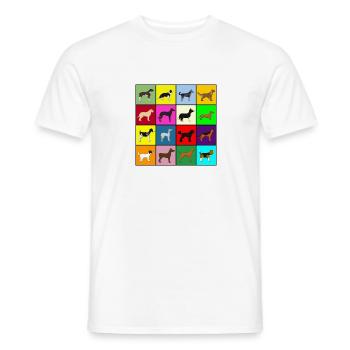 Dogs 2 - Men's T-Shirt - white - Front - AI Model Male 178 dark (178cm)