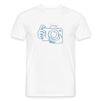 Je suis Photographe Appareil Photo Selfie Objectif Cadeau - T-shirt homme - blanc - Devant - AI Model Male 178 dark (178cm)