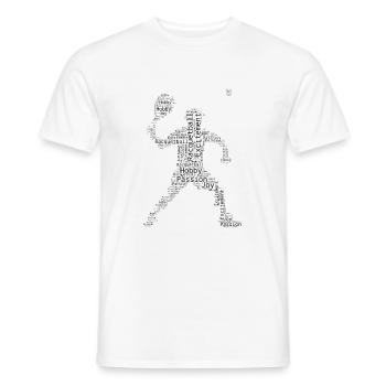 Pickleball Men's Pickleball Racquetballspi - Men's T-Shirt - white - Front - AI Model Male 178 dark (178cm)