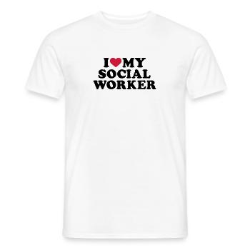 Sozialarbeiter - Männer T-Shirt - Weiß - Vorne - AI Model Male 178 dark (178cm)