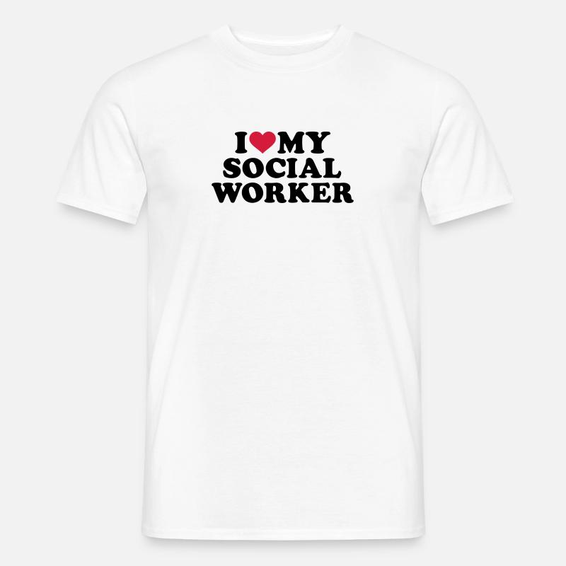 Sozialarbeiter - Männer T-Shirt - Weiß