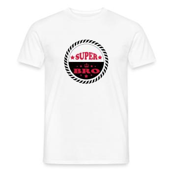 Super bro 111 - T-shirt homme - blanc - Devant - AI Model Male 178 dark (178cm)