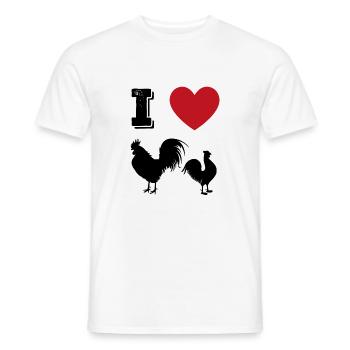 I Love Cocks - Männer T-Shirt - Weiß - Vorne - AI Model Male 178 dark (178cm)