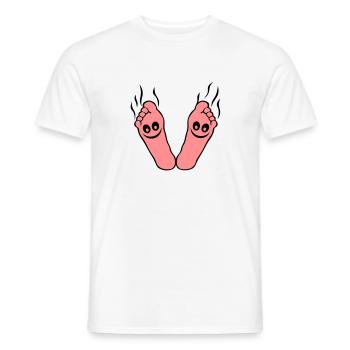 fussgeruch rauch stinken - T-shirt homme - blanc - Devant - AI Model Male 178 dark (178cm)
