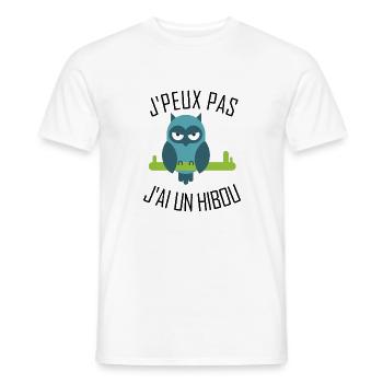 I can not have an Owl - Men's T-Shirt - white - Front - AI Model Male 178 dark (178cm)