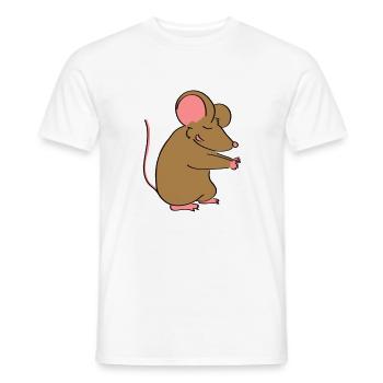 Mäusepaar Teil 2 - Männer T-Shirt - Weiß - Vorne - AI Model Male 178 dark (178cm)