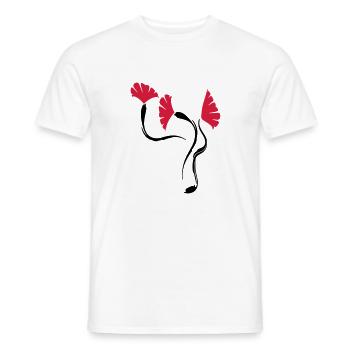 poppies_flowers - Männer T-Shirt - Weiß - Vorne - AI Model Male 178 dark (178cm)