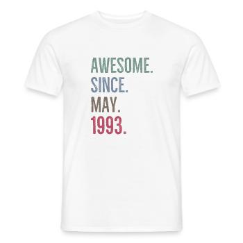 Awesome seit Mai 1993 - Männer T-Shirt - Weiß - Vorne - AI Model Male 178 dark (178cm)