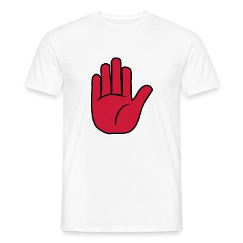Stop Hand Sign - Men's T-Shirt - white - Front - AI Model Male 178 dark (178cm)