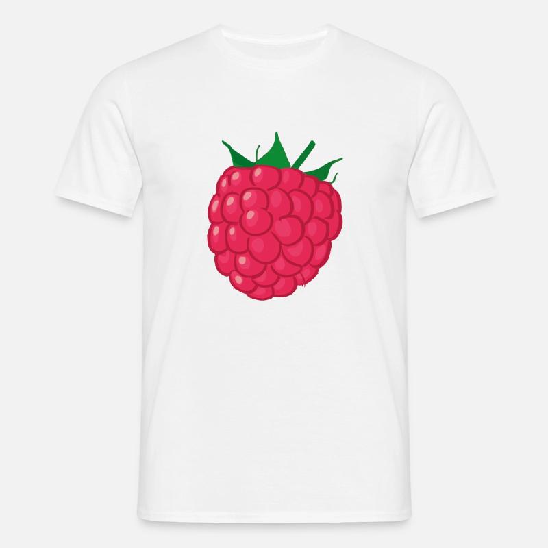 Raspberry Illustration Gift Idea - Men's T-Shirt - white