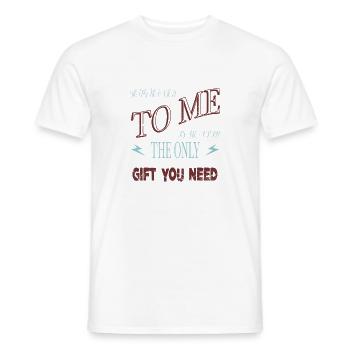Bodybuilder Joke Christmas present awkward funny - Men's T-Shirt - white - Front - AI Model Male 178 dark (178cm)