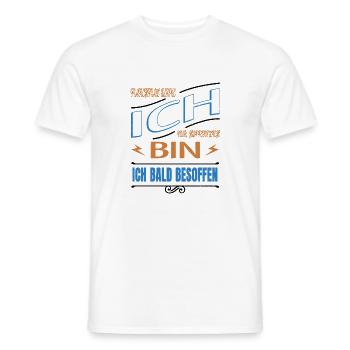 weihnachten humor schnaps saufen bierzelt zitat - Männer T-Shirt - Weiß - Vorne - AI Model Male 178 dark (178cm)