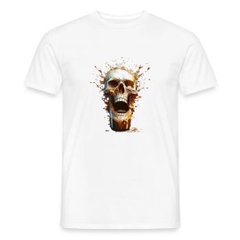 Explosion de bière Skull - T-shirt homme - blanc - Devant - AI Model Male 178 dark (178cm)
