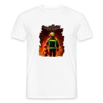 Feuerwehr Vater Sohn - Männer T-Shirt - Weiß - Vorne - AI Model Male 178 dark (178cm)