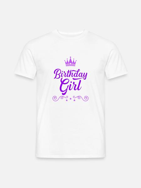 fille d’anniversaire - T-shirt homme - blanc