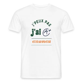 J'peux pas, j'ai examen - T-shirt homme - blanc - Devant - AI Model Male 178 dark (178cm)
