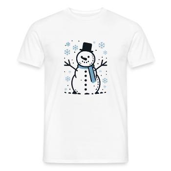 Snowman - Men's T-Shirt - white - Front - AI Model Male 178 dark (178cm)
