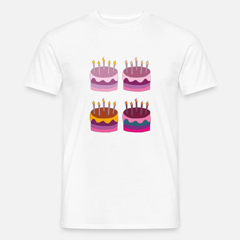 torte 4fach - Männer T-Shirt - Weiß
