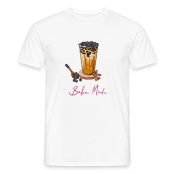Bubble Tea // Illustration - Men's T-Shirt - white - Front - AI Model Male 178 dark (178cm)