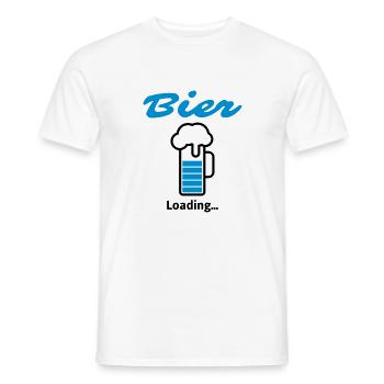 Bier Loading... - Männer T-Shirt - Weiß - Vorne - AI Model Male 178 dark (178cm)