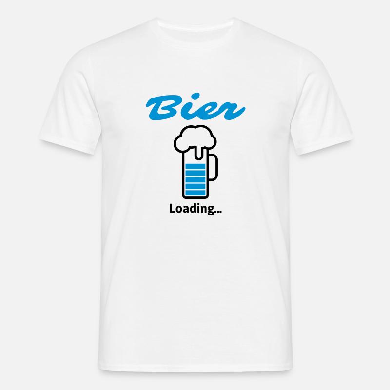 Bier Loading... - Männer T-Shirt - Weiß