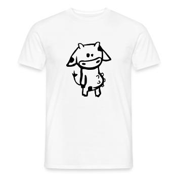 Kuh - Männer T-Shirt - Weiß - Vorne - AI Model Male 178 dark (178cm)
