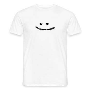 Smile :) Black Design - Men's T-Shirt - white - Front - AI Model Male 178 dark (178cm)