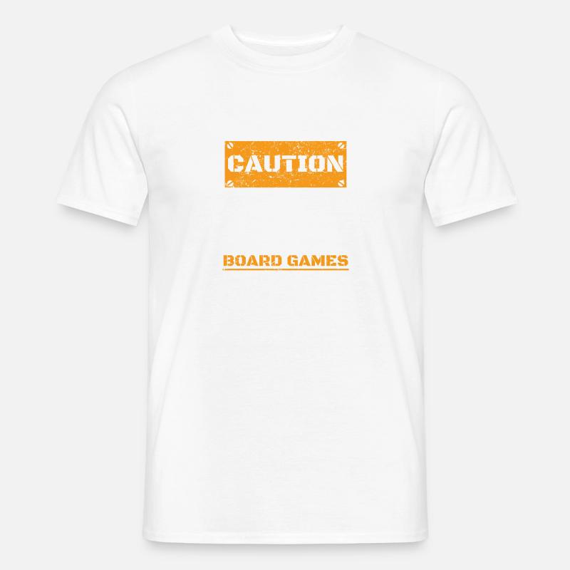 CAUTION WARNING TALK ABOUT HOBBY Board games - Men’s T-shirt - white